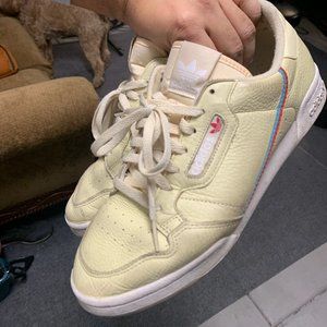 Adidas Continental 80 Light Yellow Sneaker - 10 Men's